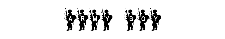 Army Boy font preview