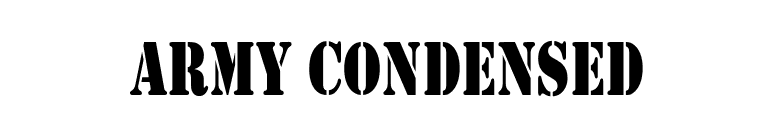 Army Condensed font preview