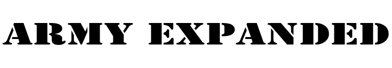 Army Expanded font preview