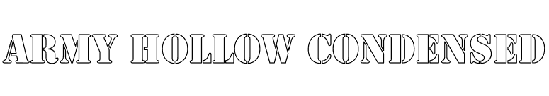 Army Hollow Condensed font preview