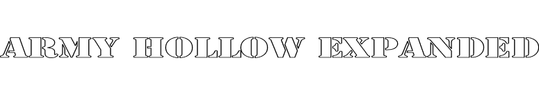 Army Hollow Expanded font preview