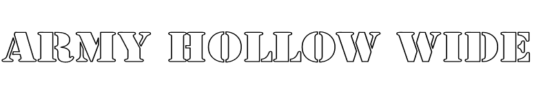 Army Hollow Wide font preview
