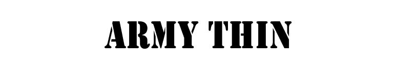 Army Thin font preview
