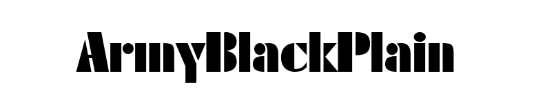 ArmyBlackPlain font preview