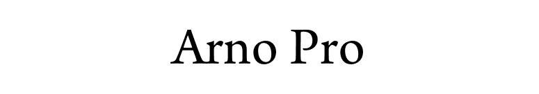 Arno Pro font preview