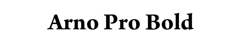 Arno Pro Bold font preview