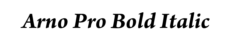 Arno Pro Bold Italic font preview