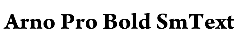 Arno Pro Bold SmText font preview