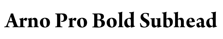 Arno Pro Bold Subhead font preview