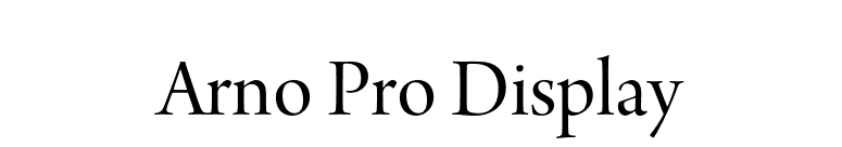 Arno Pro Display font preview