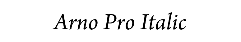 Arno Pro Italic font preview