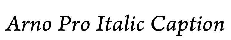 Arno Pro Italic Caption font preview