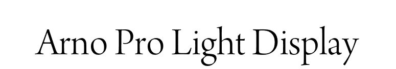 Arno Pro Light Display font preview