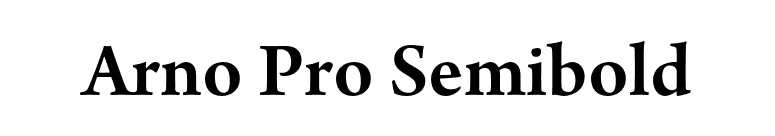 Arno Pro Semibold font preview