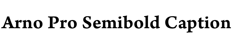 Arno Pro Semibold Caption font preview