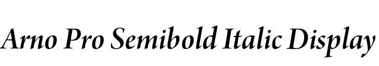 Arno Pro Semibold Italic Display font preview