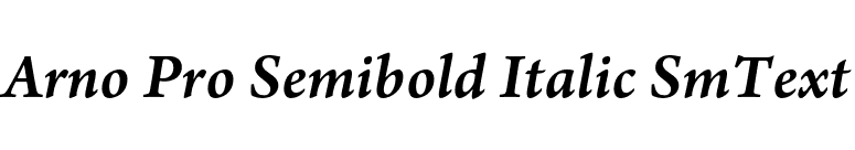 Arno Pro Semibold Italic SmText font preview