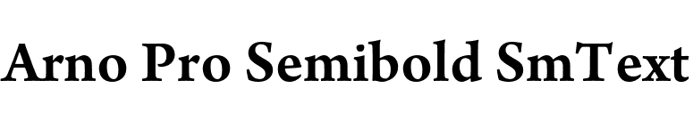 Arno Pro Semibold SmText font preview