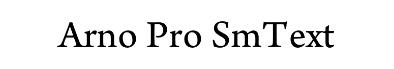 Arno Pro SmText font preview