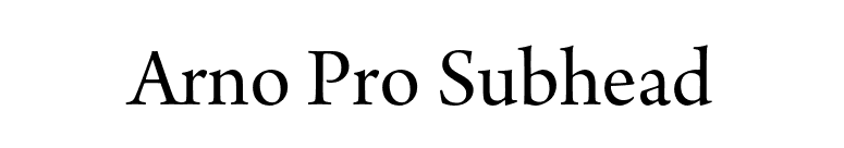 Arno Pro Subhead font preview