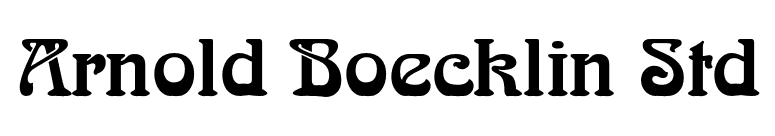 Arnold Boecklin Std font preview