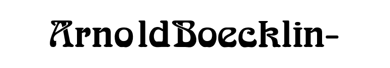 ArnoldBoecklin- font preview