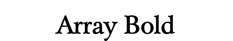 Array Bold font preview