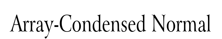 Array-Condensed Normal font preview