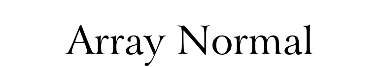 Array Normal font preview