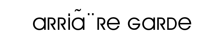 ArriÃ¨re Garde font preview