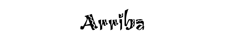Arriba font preview