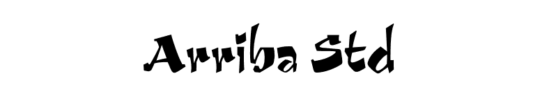 Arriba Std font preview