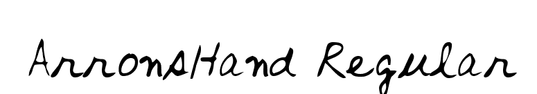ArronsHand Regular font preview