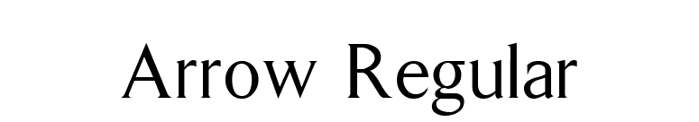 Arrow Regular font preview