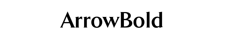 ArrowBold font preview