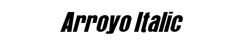 Arroyo Italic font preview