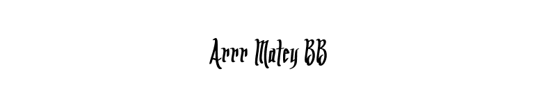 Arrr Matey BB font preview