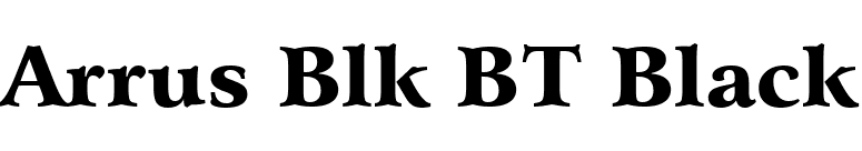 Arrus Blk BT Black font preview