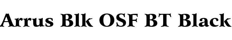 Arrus Blk OSF BT Black font preview