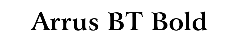 Arrus BT Bold font preview