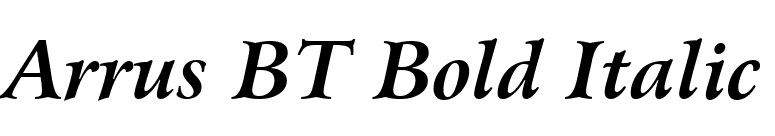 Arrus BT Bold Italic font preview