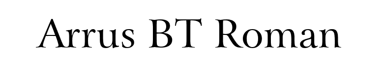 Arrus BT Roman font preview