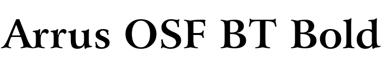 Arrus OSF BT Bold font preview