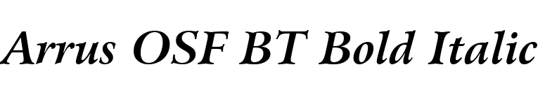 Arrus OSF BT Bold Italic font preview