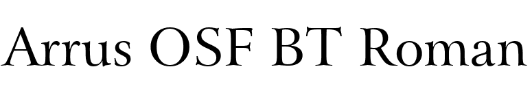 Arrus OSF BT Roman font preview