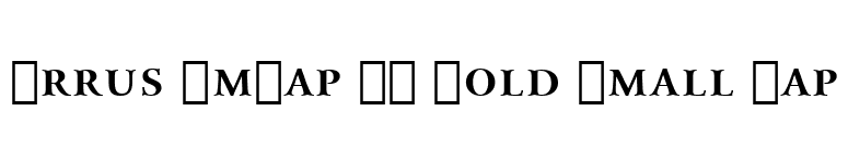 Arrus SmCap BT Bold Small Cap font preview