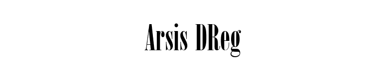 Arsis DReg font preview