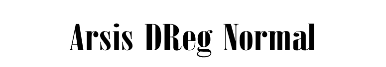 Arsis DReg Normal font preview