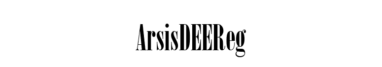 ArsisDEEReg font preview