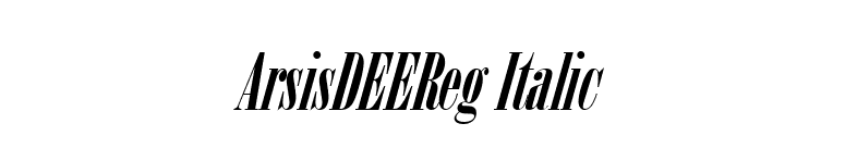 ArsisDEEReg Italic font preview
